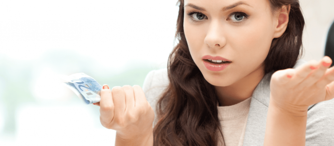 Disgruntled woman receiving improper pay.